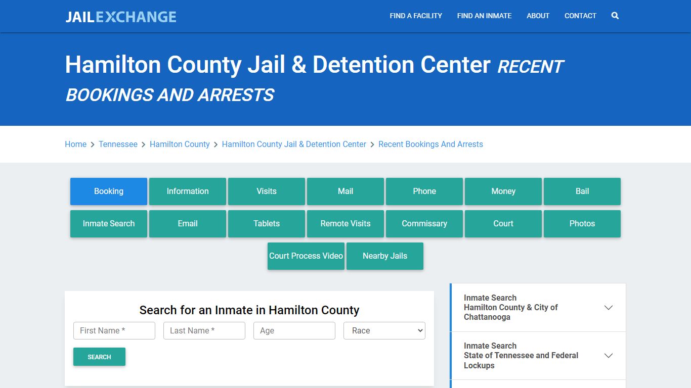 Hamilton County Jail & Detention Center TN Recent ... - Jail Exchange